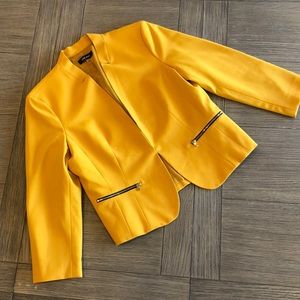 Nine West Mustard Yellow Blazer Jacket sz 10